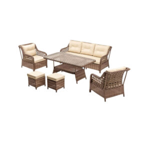 Stars Alaska Rattan 3'lü Bahçe Mobilyası