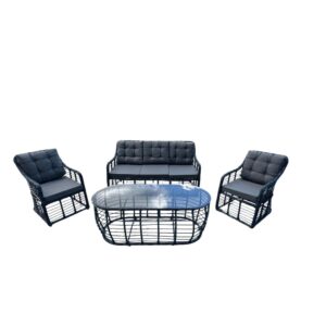 Stars Amasya Rattan 3’lü Bahçe Mobilyası